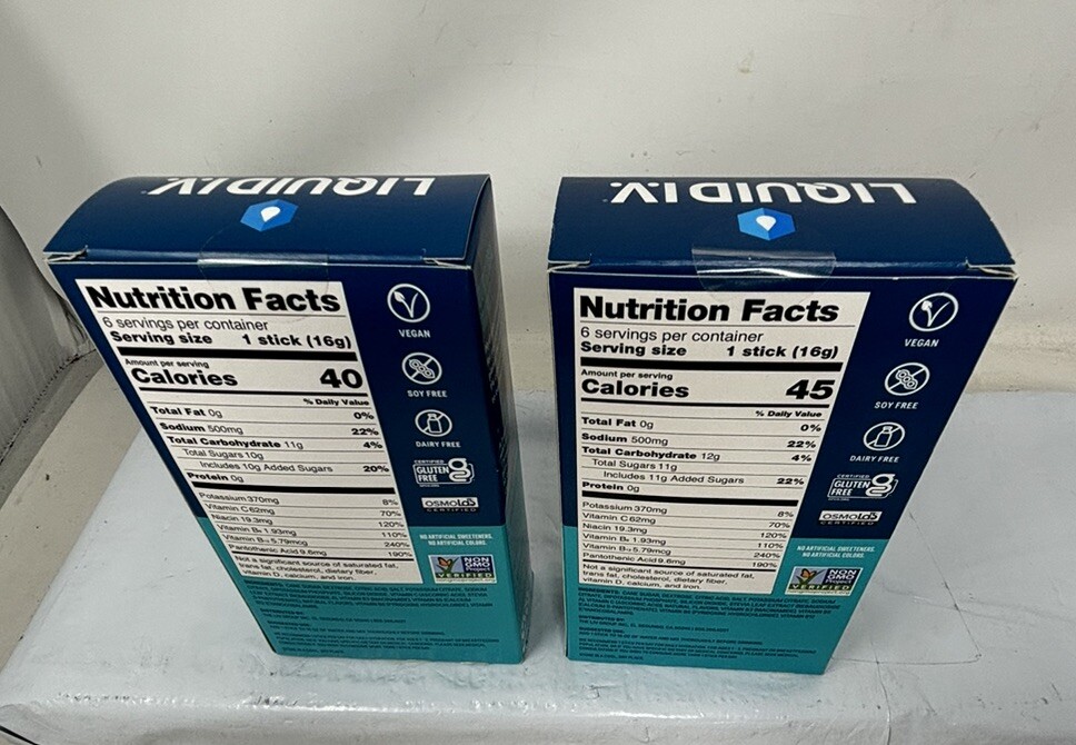 LIQUID I.V. Electrolyte Drink Mix Lot: Tropical Punch, Strawberry Lemonade 2026