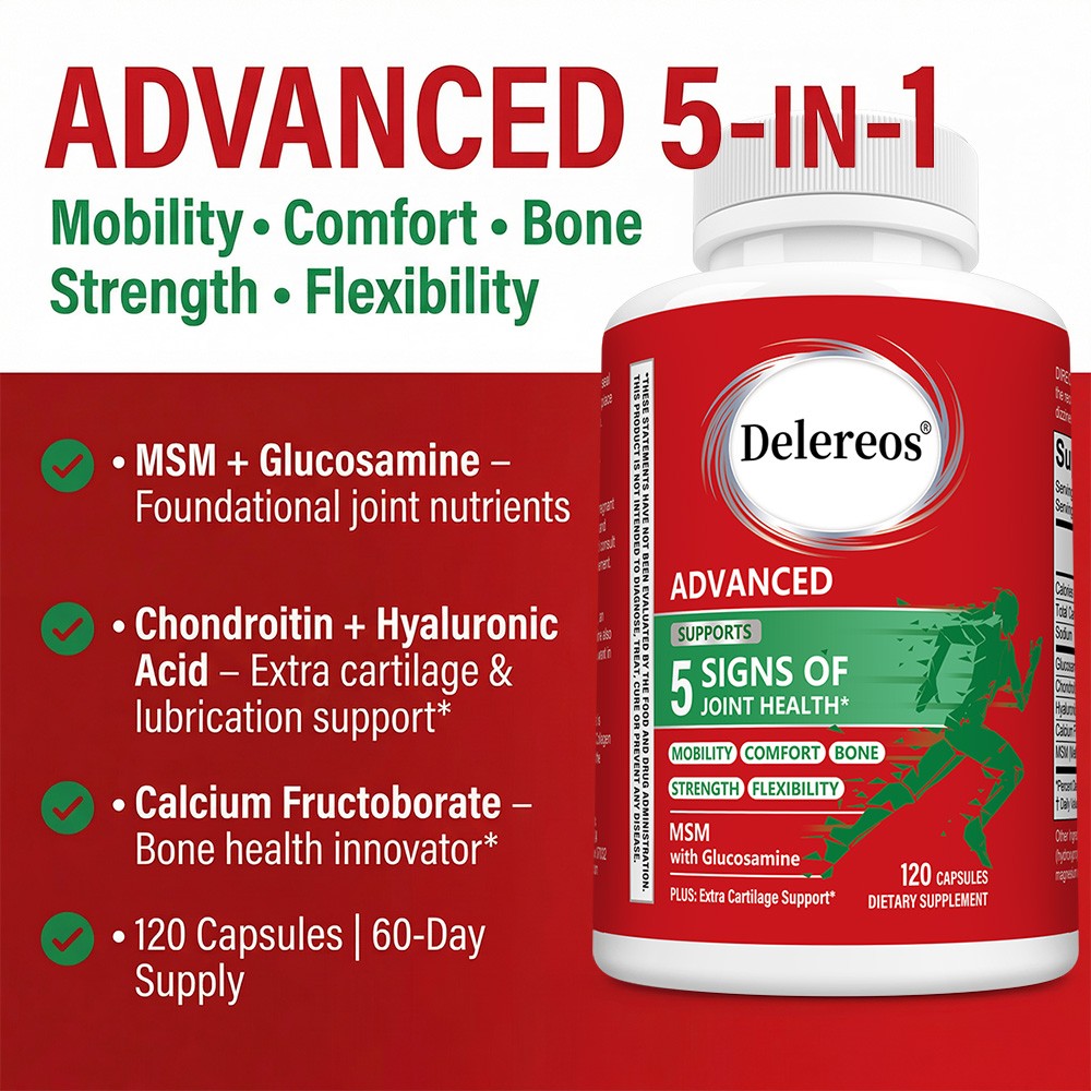 5-in-1 Joint & Bone Support Active Lifestyles & Daily Comfort 30/60/120 Capsules