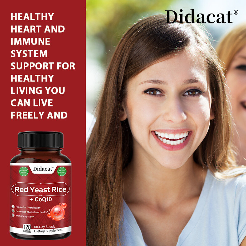 Red Yeast Rice+CoQ10 Capsules Promotes Heart,cardiovascular & Cholesterol Health