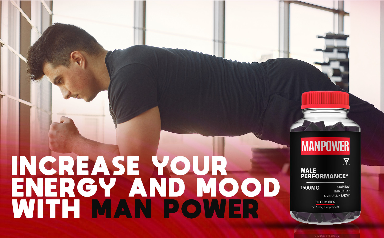 (2 Pack) Man Power Gummies ManPower Maximum Performance Gummy (2 Month Supply)