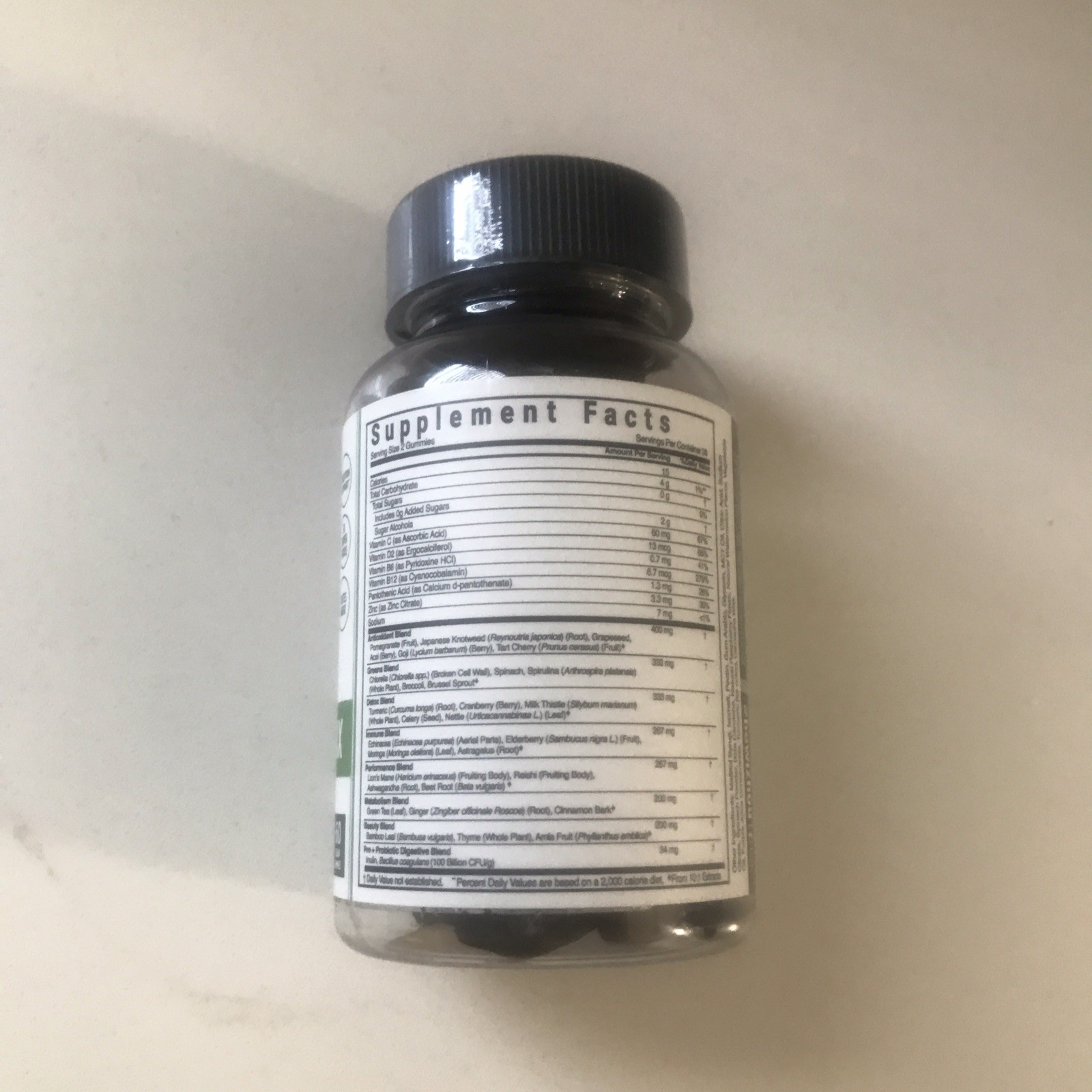 Zhou Nutrition Supergreens Max All-in-One Greens Raspberry Gummy 60 Count
