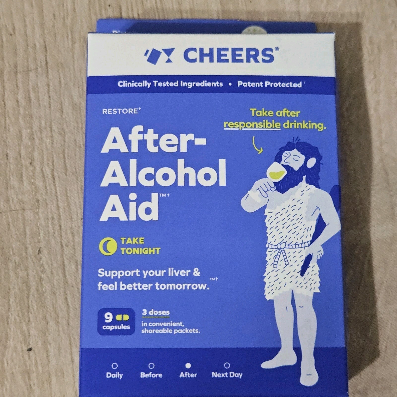 3 – Cheer After Alcohol Aid Capsules. Each Box Contains 9 Capsules Expires 8/27