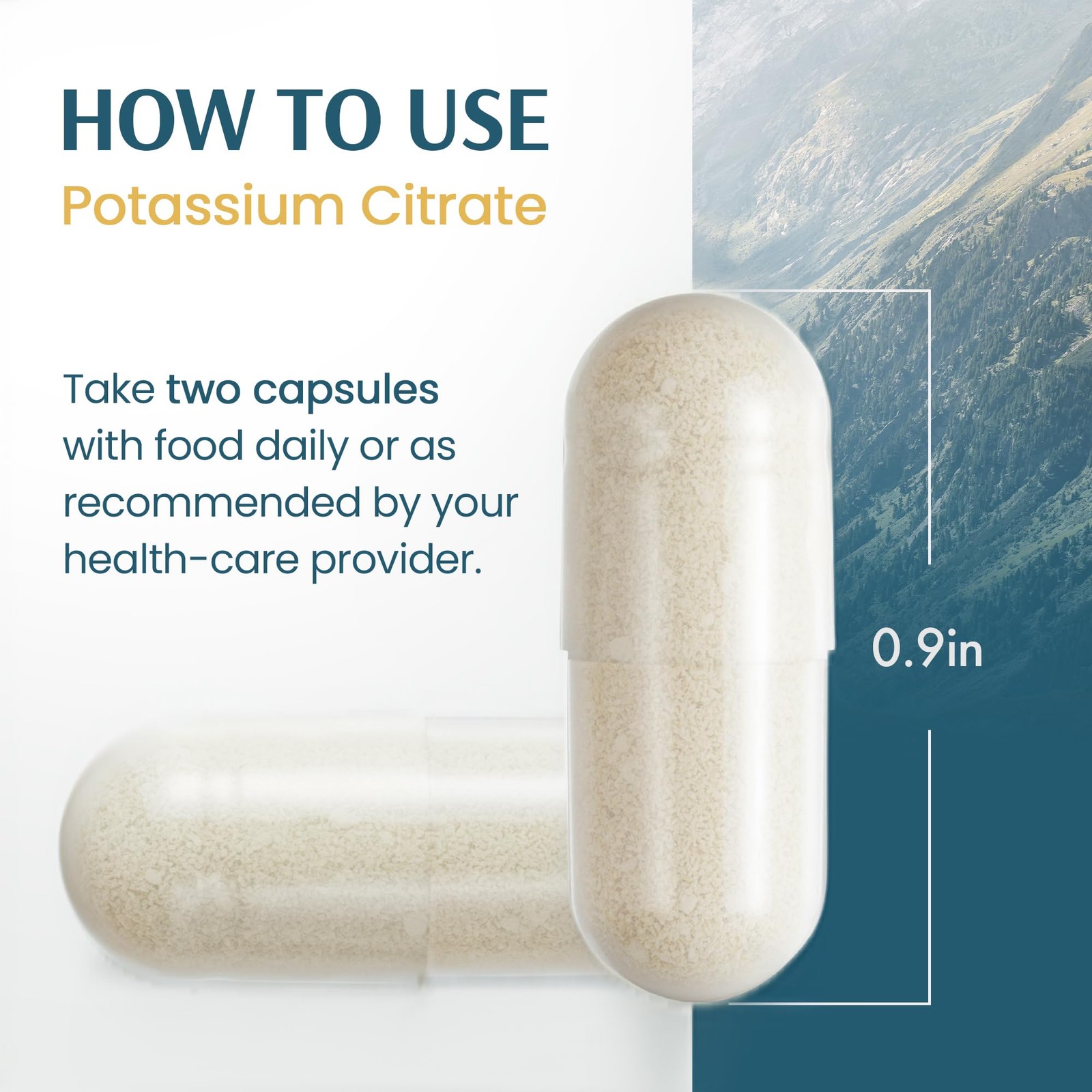 Potassium Citrate Capsules – 120 Count (Pack of 1)