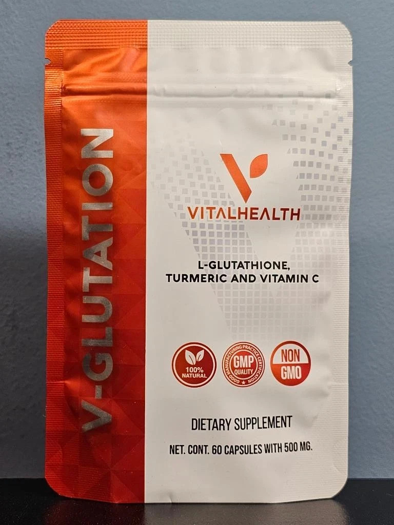 VitalHealth V-Glutation 60 Veggie Capsules – New/Sealed! Vital Health Exp 1/2027