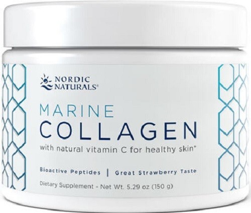 Nordic Naturals Marine Collagen With Vitamin C Powder 150g Strawberry Taste
