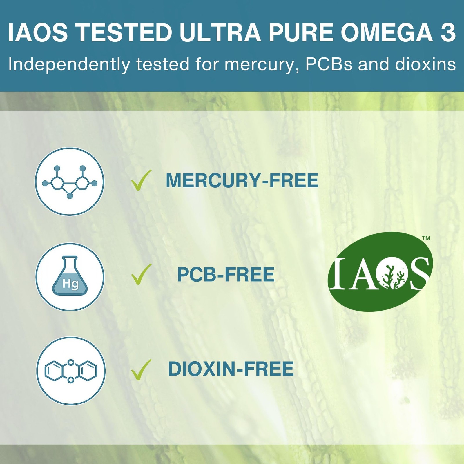 Igennus Vegan Omega-3 Algae Oil, IAOS Certified 60 Count (Pack of 1), Brown