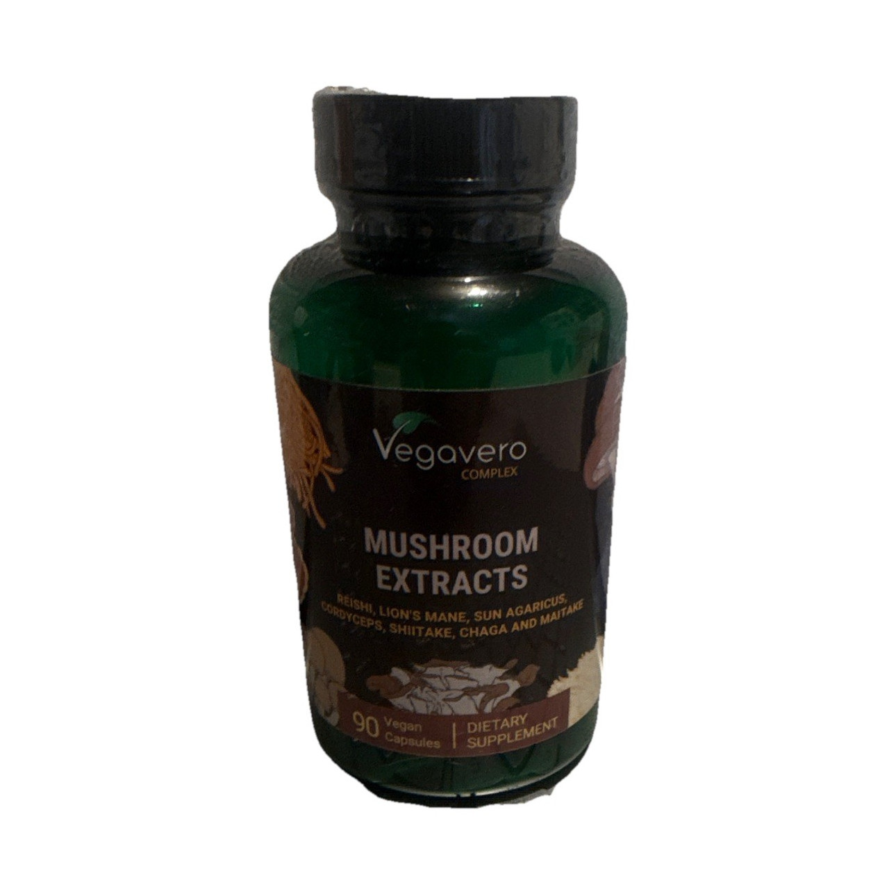 Mushroom Extract Blend Vegavero Vegan Capsules 90 Count Dietary Supplement