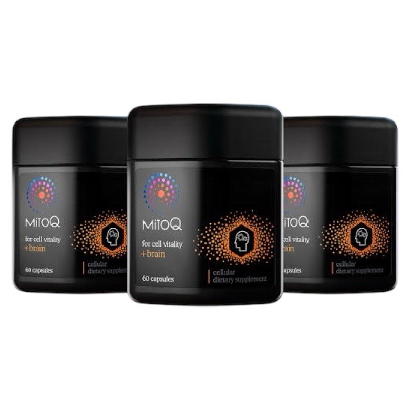 [MitoQ] 3 x Cellure Vitality + Brain 60 Vege Capsules New