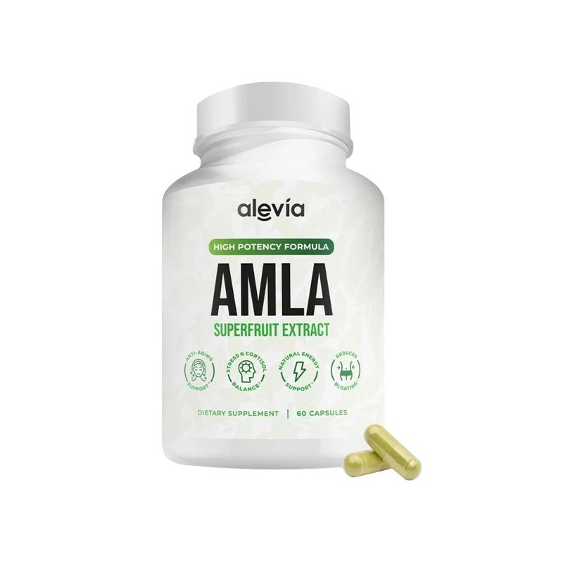 5X Alevia Organic Indian Capsules 1000mg Amla Gooseberry Antioxidant Supple 60c