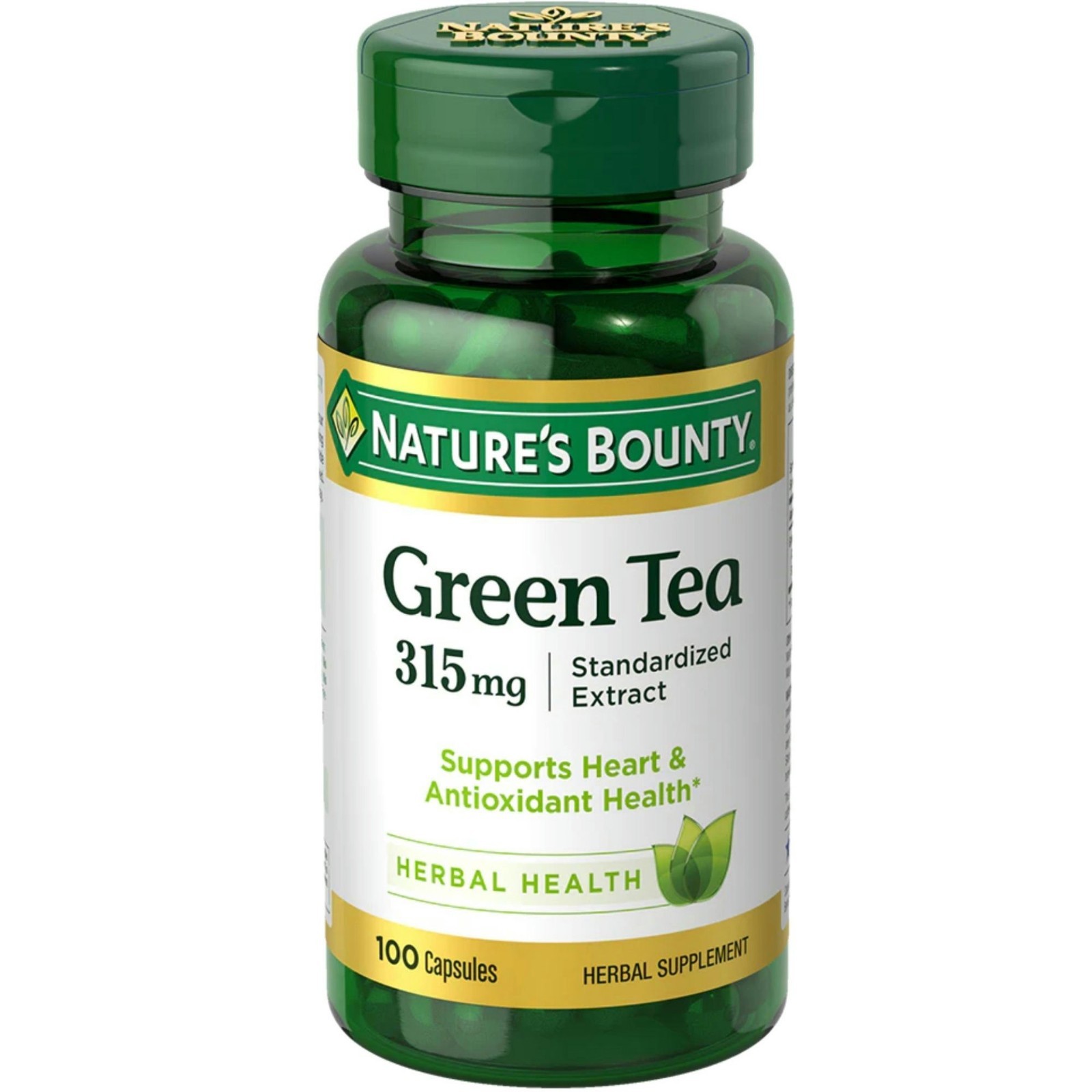 Nature’s Bounty Green Tea Supports Heart & Antioxidant Health 100 Capsules