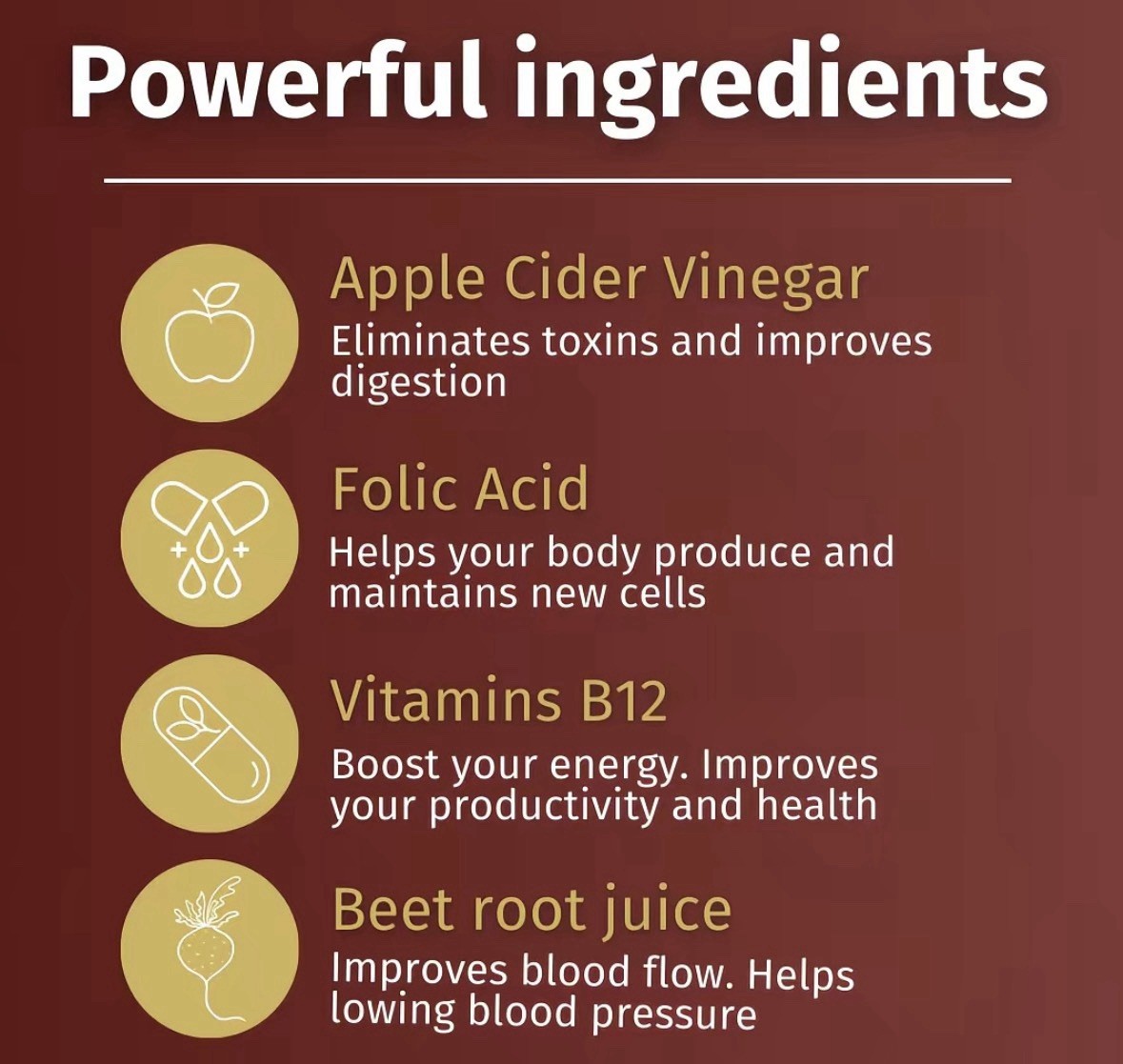 MEEM Apple Cider Vinegar Gummies w/ B12 Folic Acid Beet Root, 60 Count