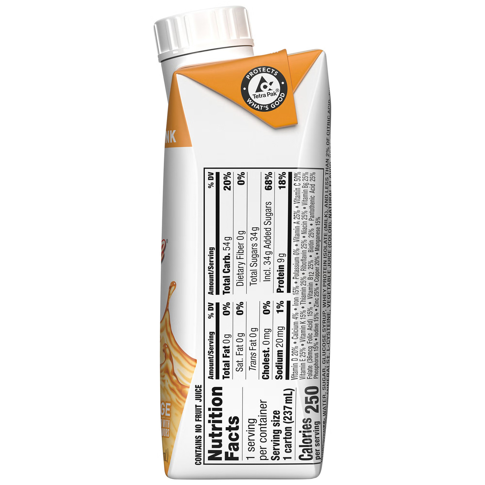 Nestle Boost Breeze Nutritional Drink Orange 8 oz Carton 24 Ct