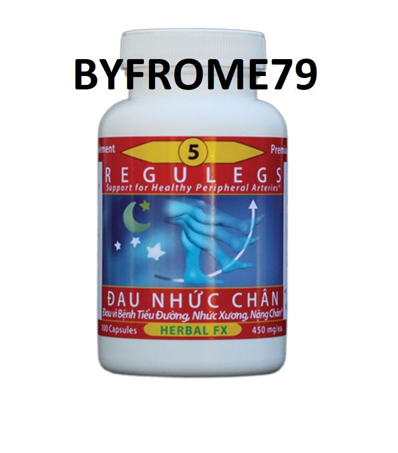 Herbal Fx #5 REGULEGS – Toan Chan SUY GIÃN TĨNH MẠCH CHÂN – 100 Capsules – 450mg