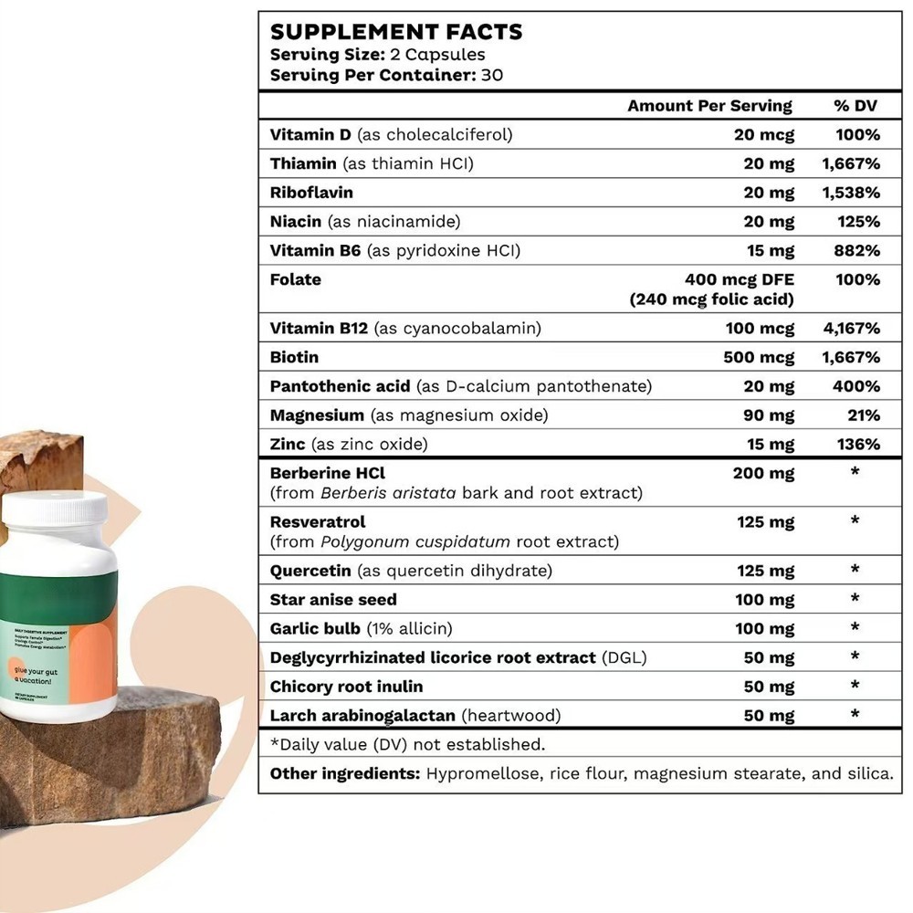 1-5 Pack Emma Relief Supplement Keto designed for Gut Bloating 60 Capsules Exp 7