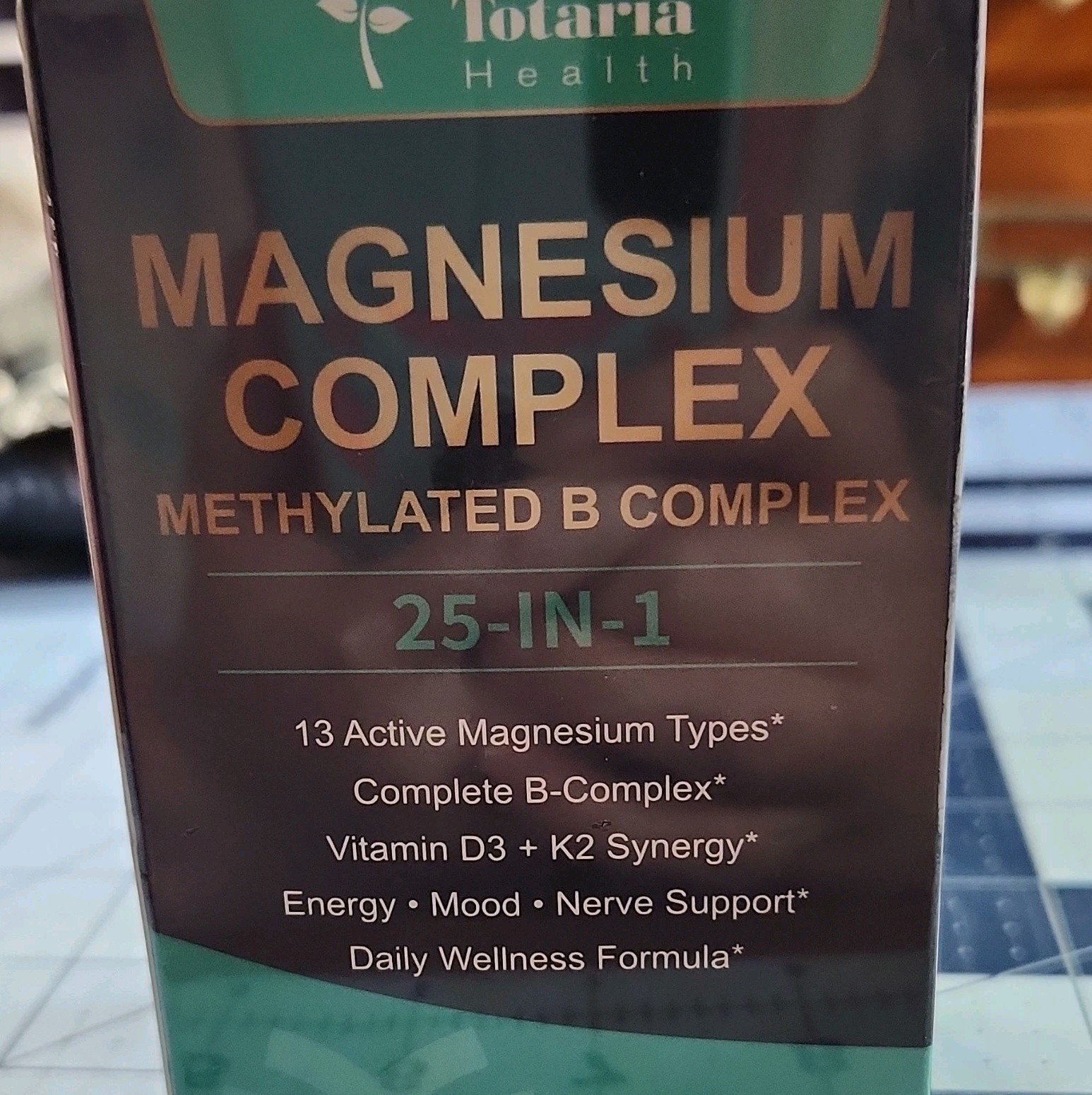Totaria Health Magnesium Complex Vegan Capsules 120ct Energy Mood Nerve Support