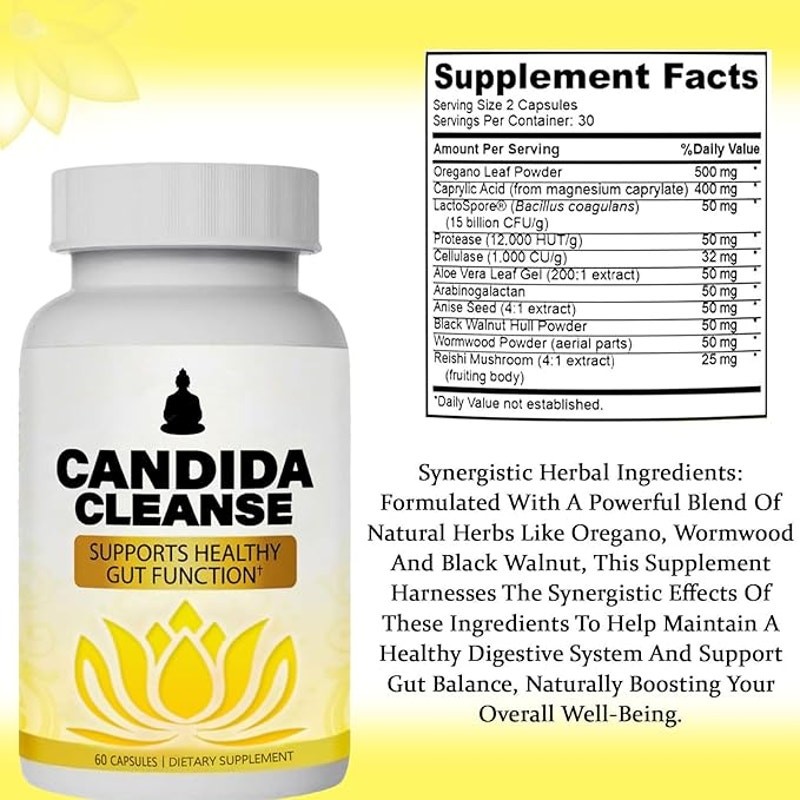 Candida Cleanse – Gut and Colon Support- NEW-U