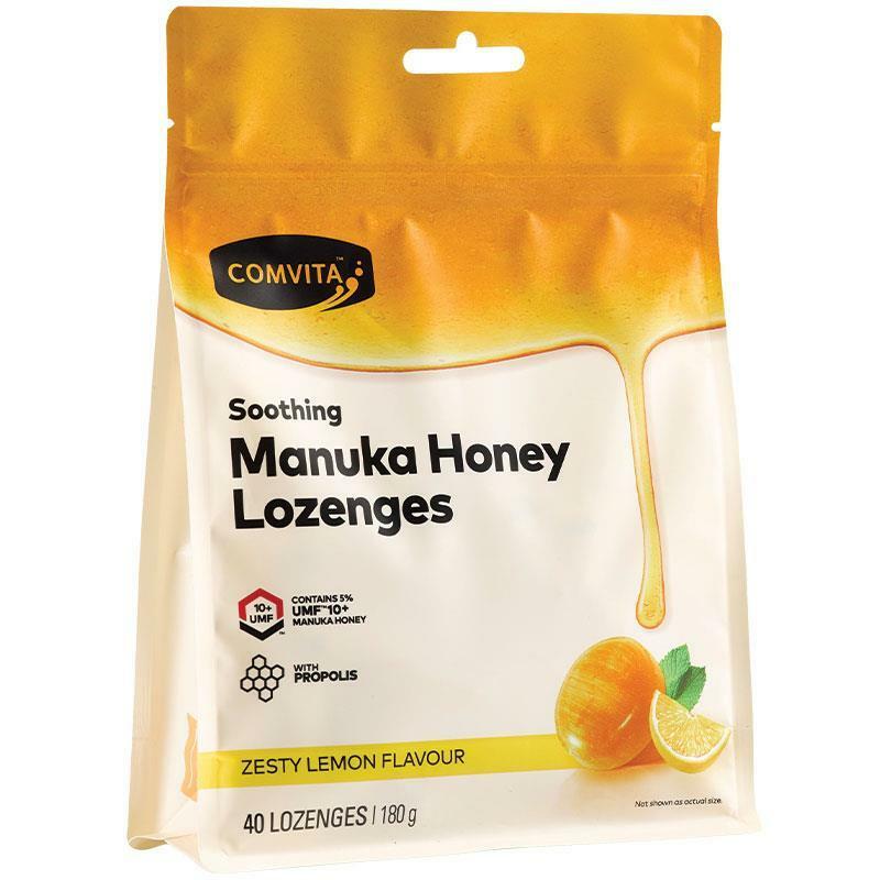 Comvita Manuka Honey UMF 10+ with Propolis Lozenges 40 -Zesty Lemon Flavour