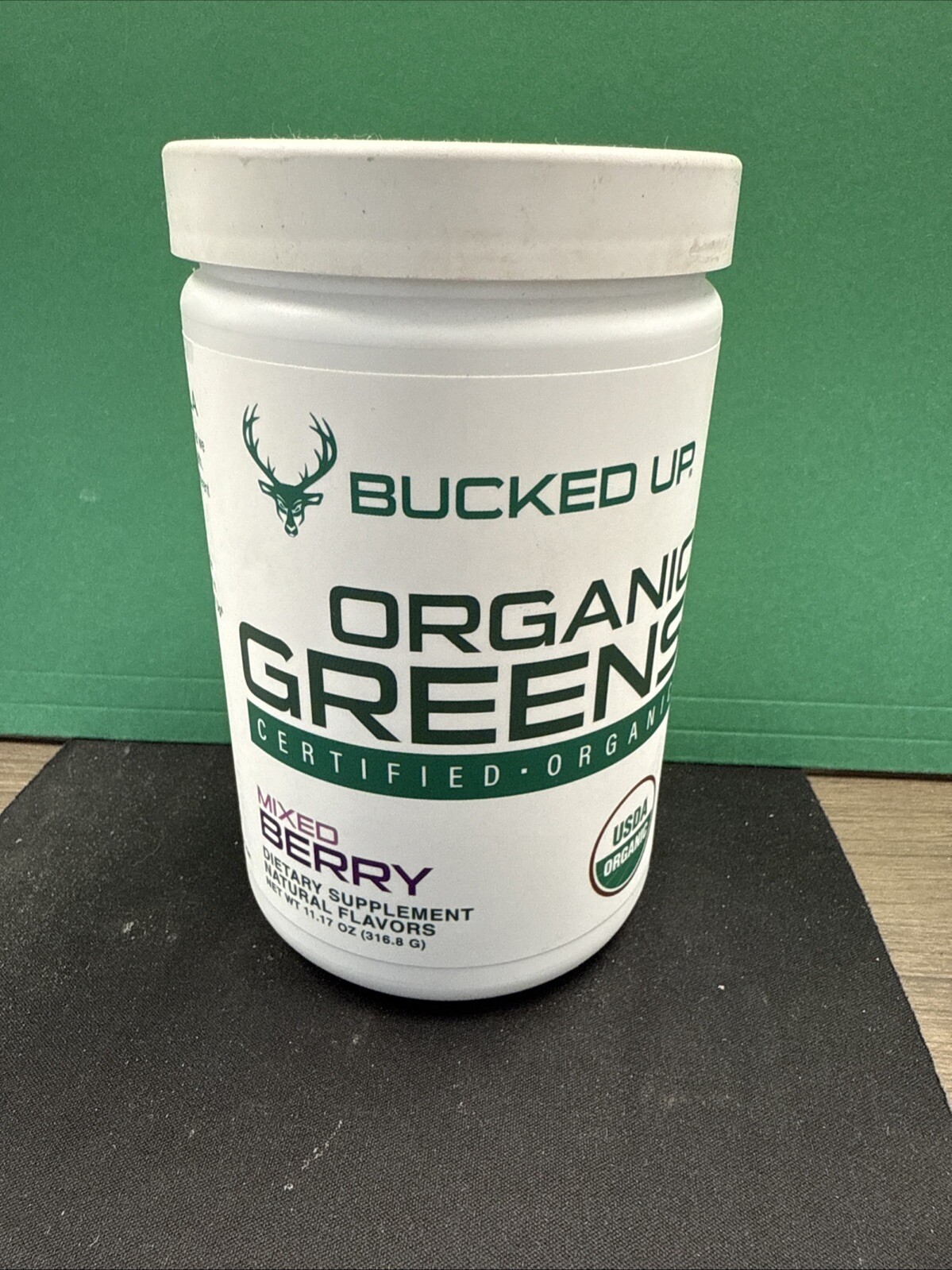 Bucked Up Organic Greens Powder Mixed Berry Flavor