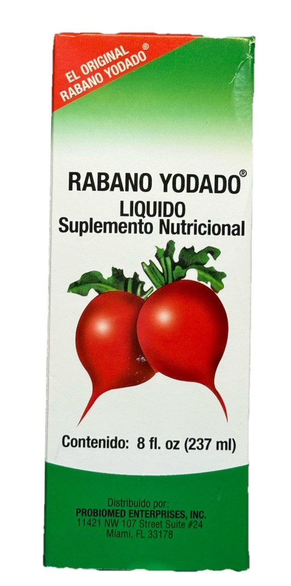Rabano Yodado Liquid Dietary Supplement, El Salvador, 8 Fl Oz / 237 ml