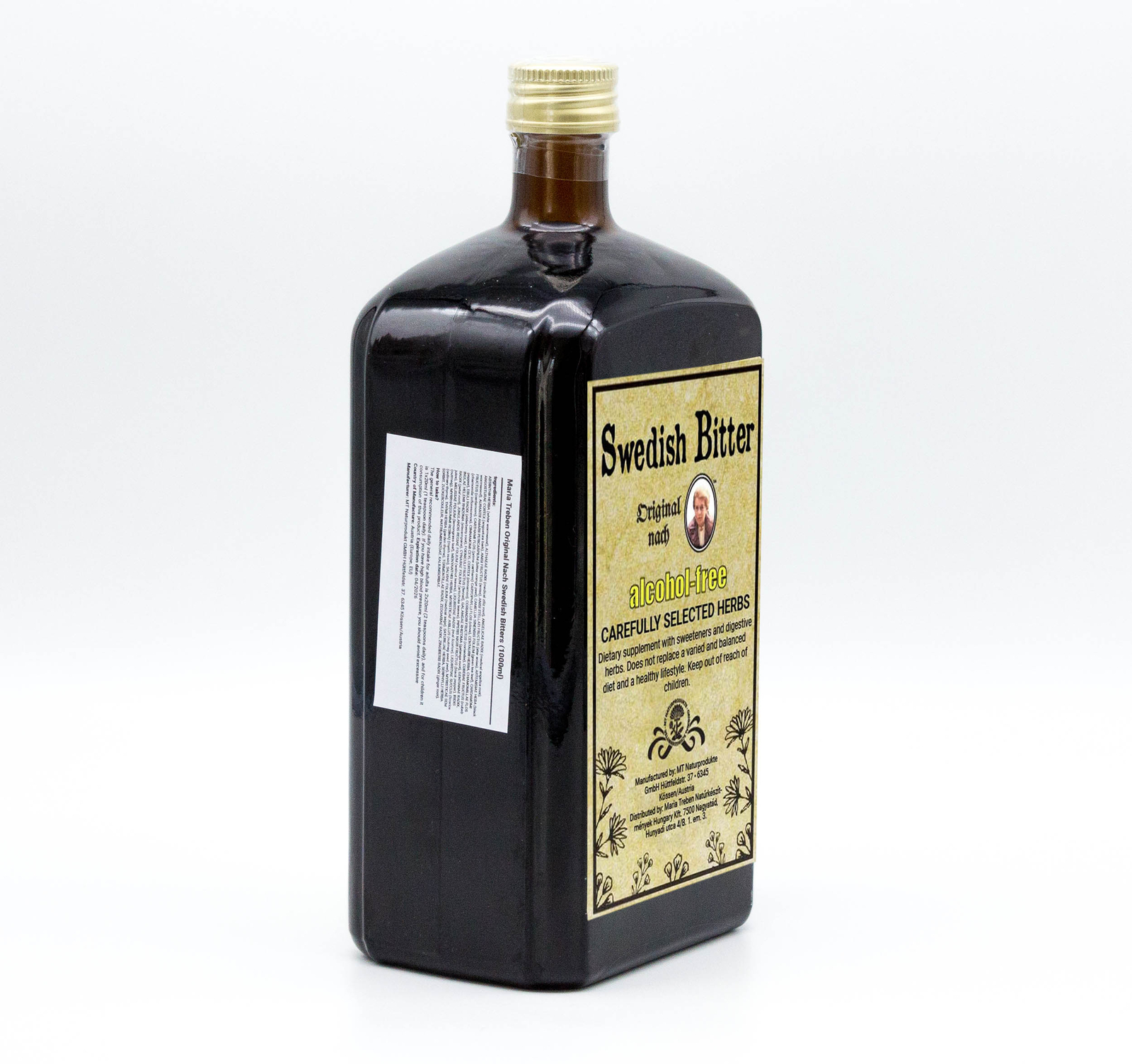 Original Maria Treben Swedish Bitters 1000ml 0% Alcohol with 39 Herbal Extracts