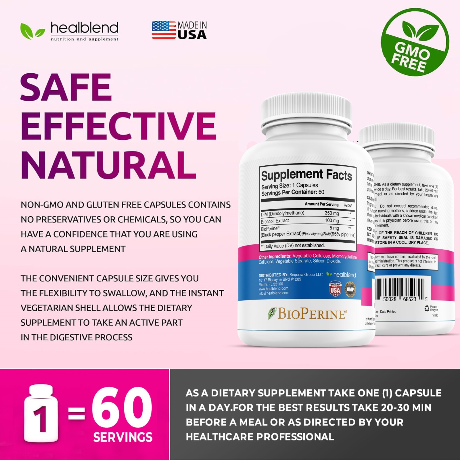 Ultra DIM Capsule for Women Estrogen Hormone Menopause Energy Support PMS Relief