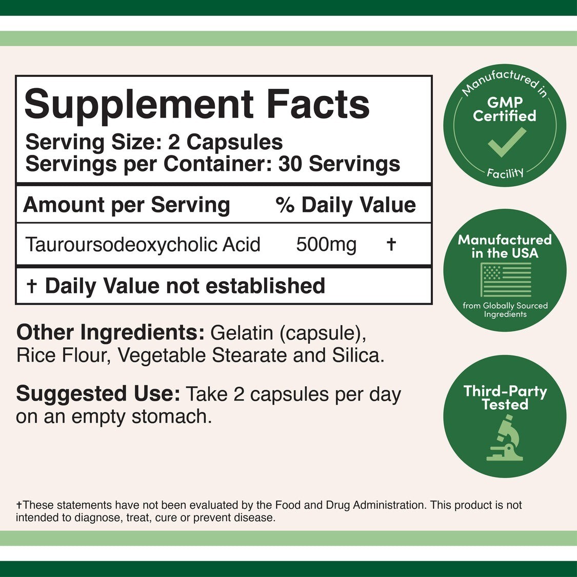 Double Wood, TUDCA, 2 PACK, 250 mg per capsule, 60 Capsules each (120 total!)