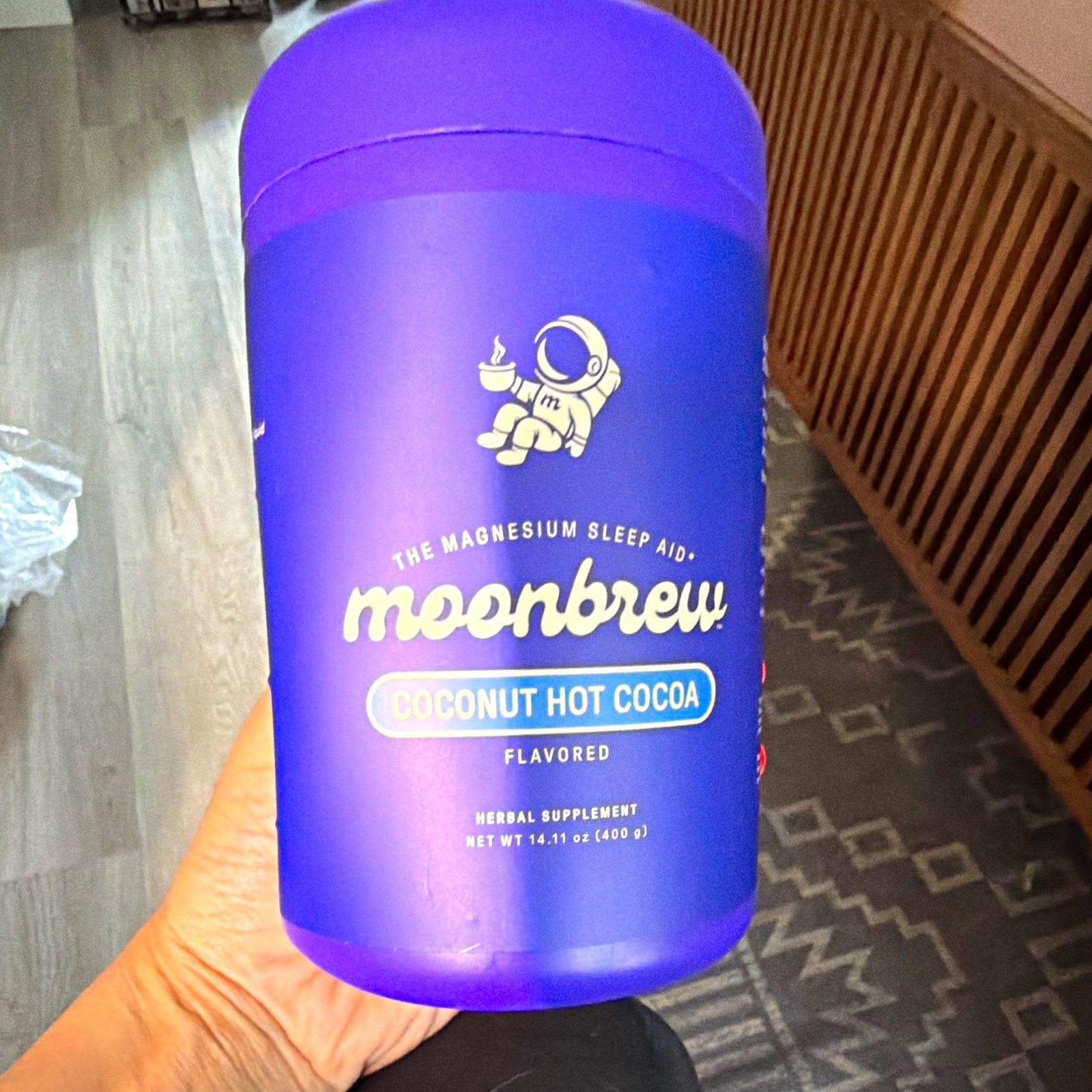 moonbrew Magnesium Sleep Aid Powder Coconut Hot Cocoa 14.11 oz Exp 12/27