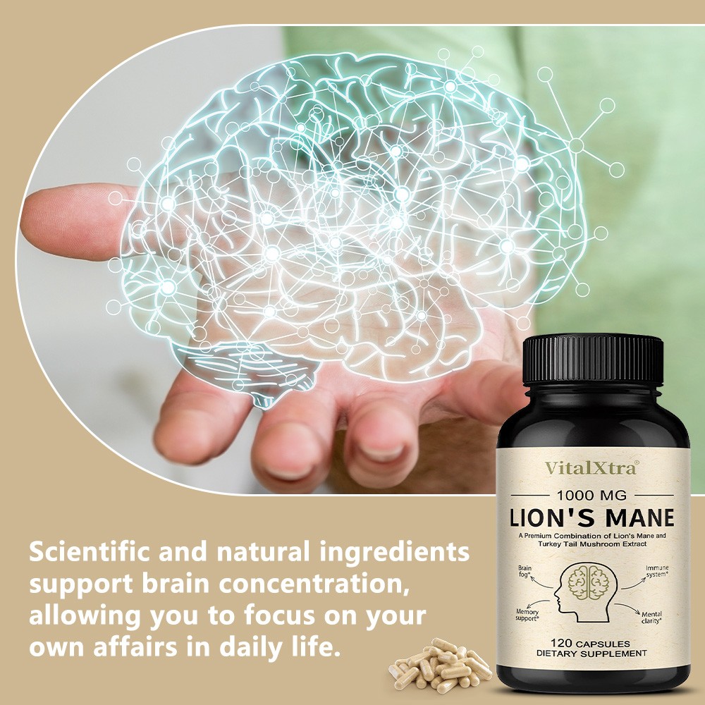 Dual Organic Herb Caps, For Memory,Focus,Mental Clarity & Immune system 120 Caps