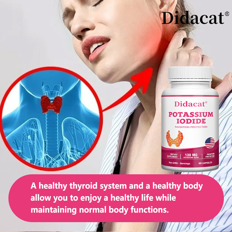 Advanced Iodine Supplement Supports Thyroid & Brain Health 60 Capsules