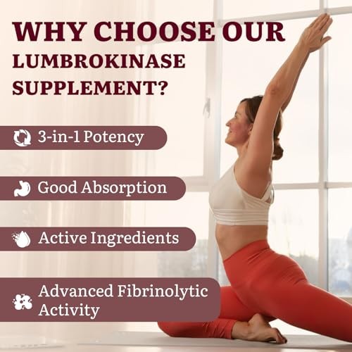 Lumbrokinase 100mg (Max Activity 1,000,000 60 Count (Pack of 1)