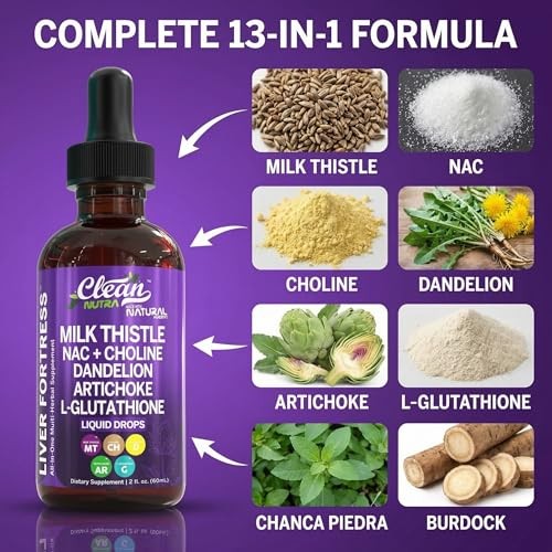 Milk Thistle NAC Liver Cleanse Detox Repair Supplement