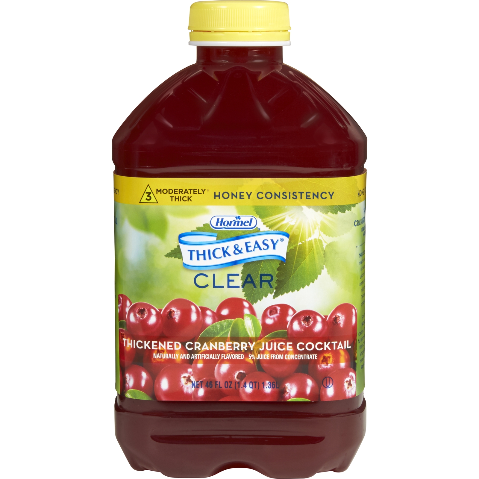 Thick & Easy Thickened Beverage Cranberry Juice 46 oz. Bottle