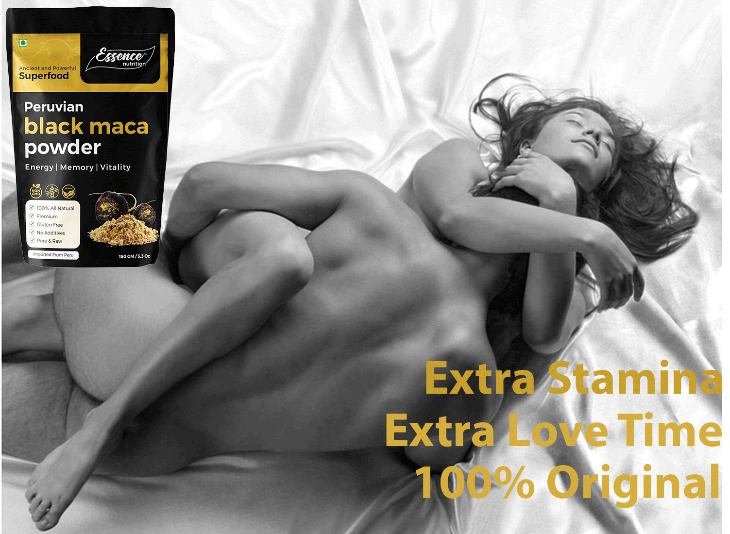 Original Black Maca Root Powder (150gm) – Pure & Effective Maca for Sex Workout
