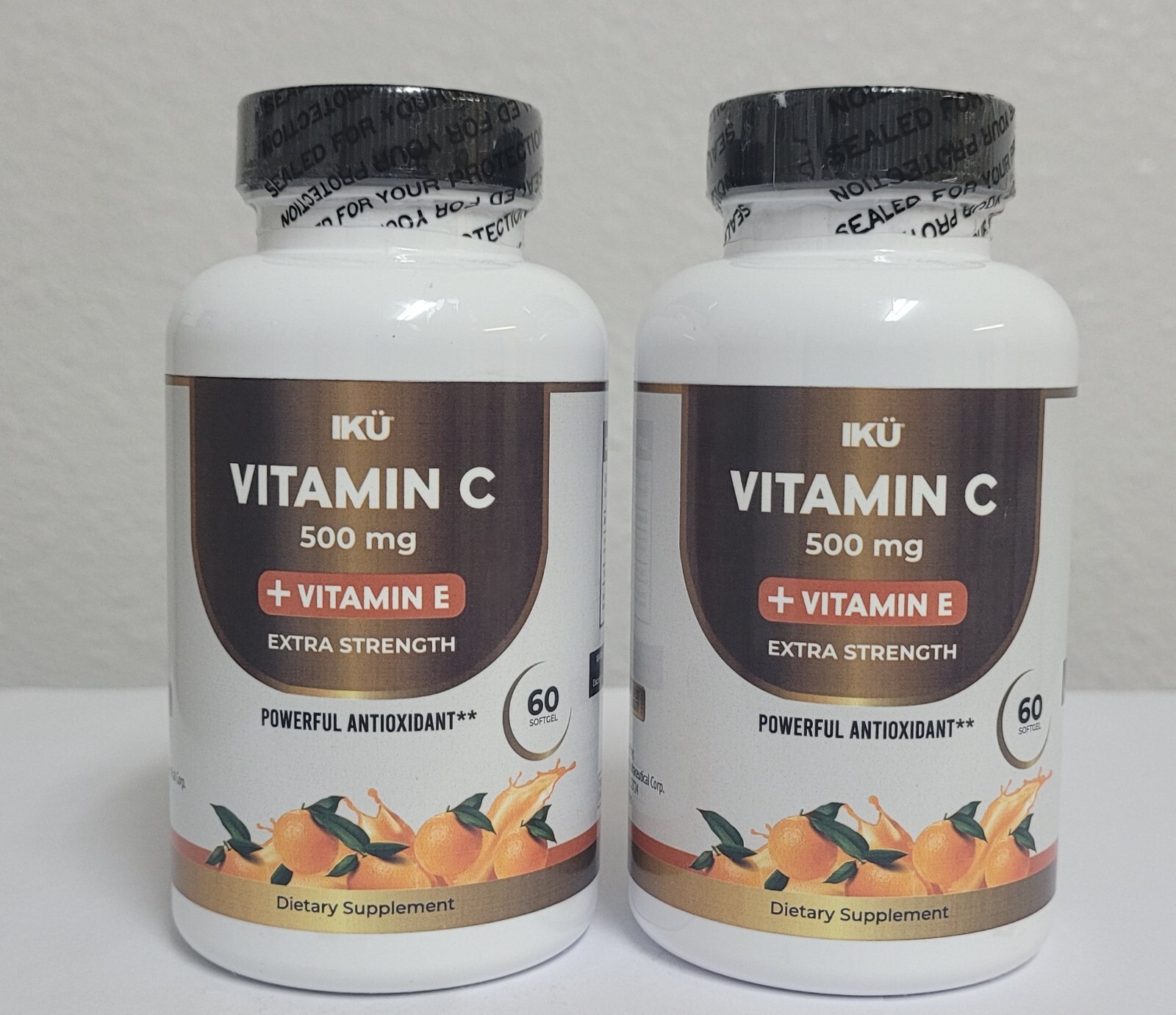 Vitamin C 500 mg+Vitamin E- 60 Soft gels, Powerful Antioxidant and Immune System