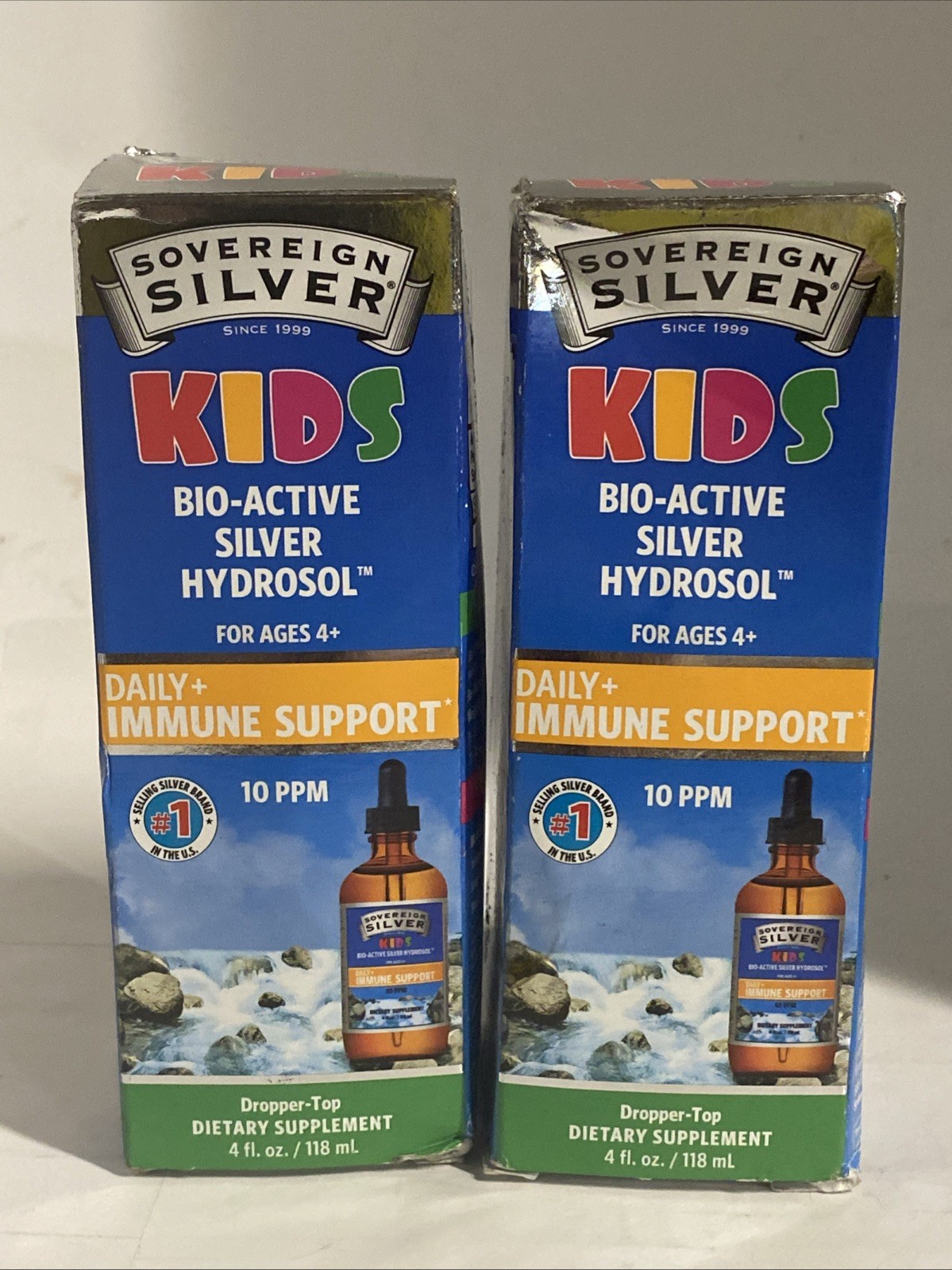 3x Sovereign Silver Kids Bio-Active Silver Hydrosol Immune Support 4 fl oz 7/27