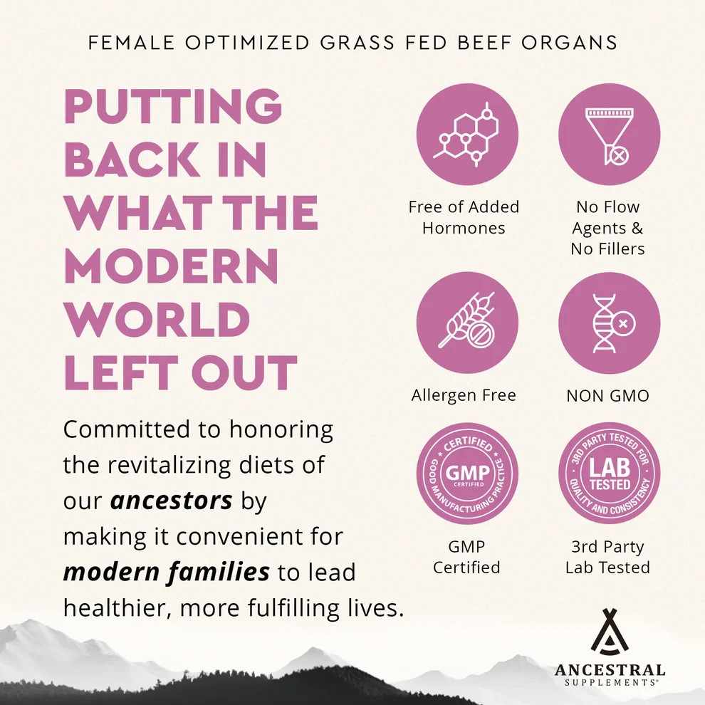 Ancestral Supplements FEM Female Enhancement Mixture Mammary Grass-Fed 180 Caps
