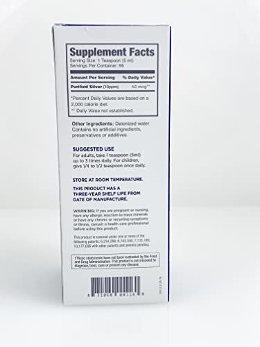 Silver Biotics Colloidal Nano SilverSol Ag₄O₄ 10 PPM Immune Support, 16 oz