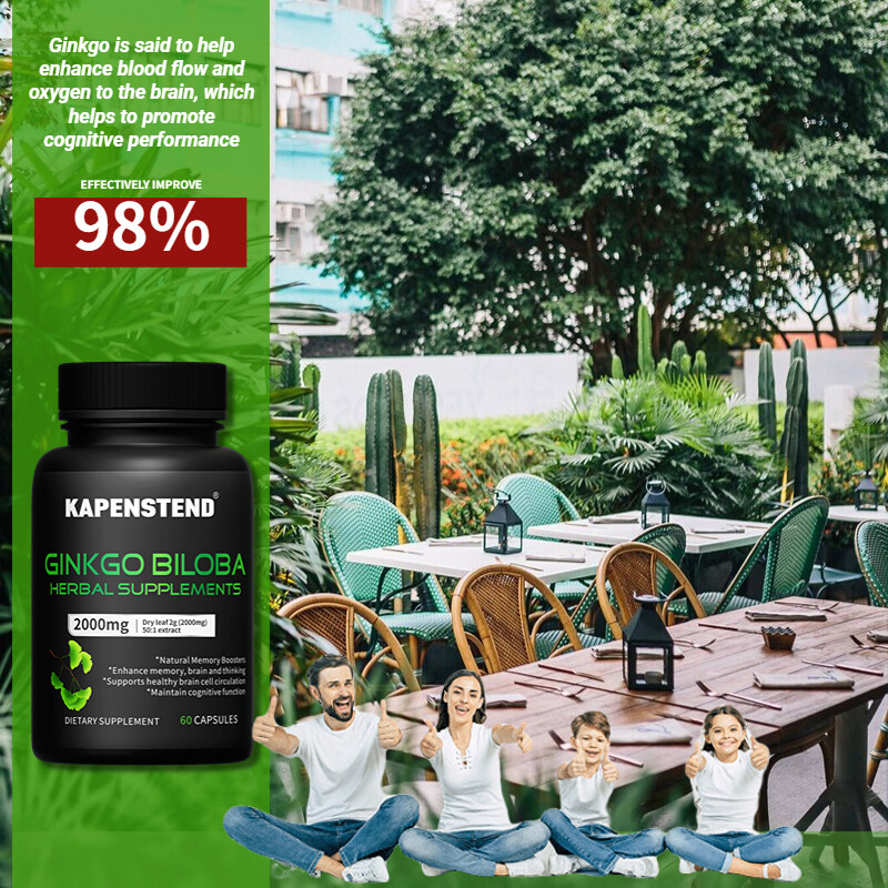 GINKGO BILOBA HERBAL SUPPLEMENTS 2000mg extract CAPSULES BRAIN &MEMORY BOOSTER