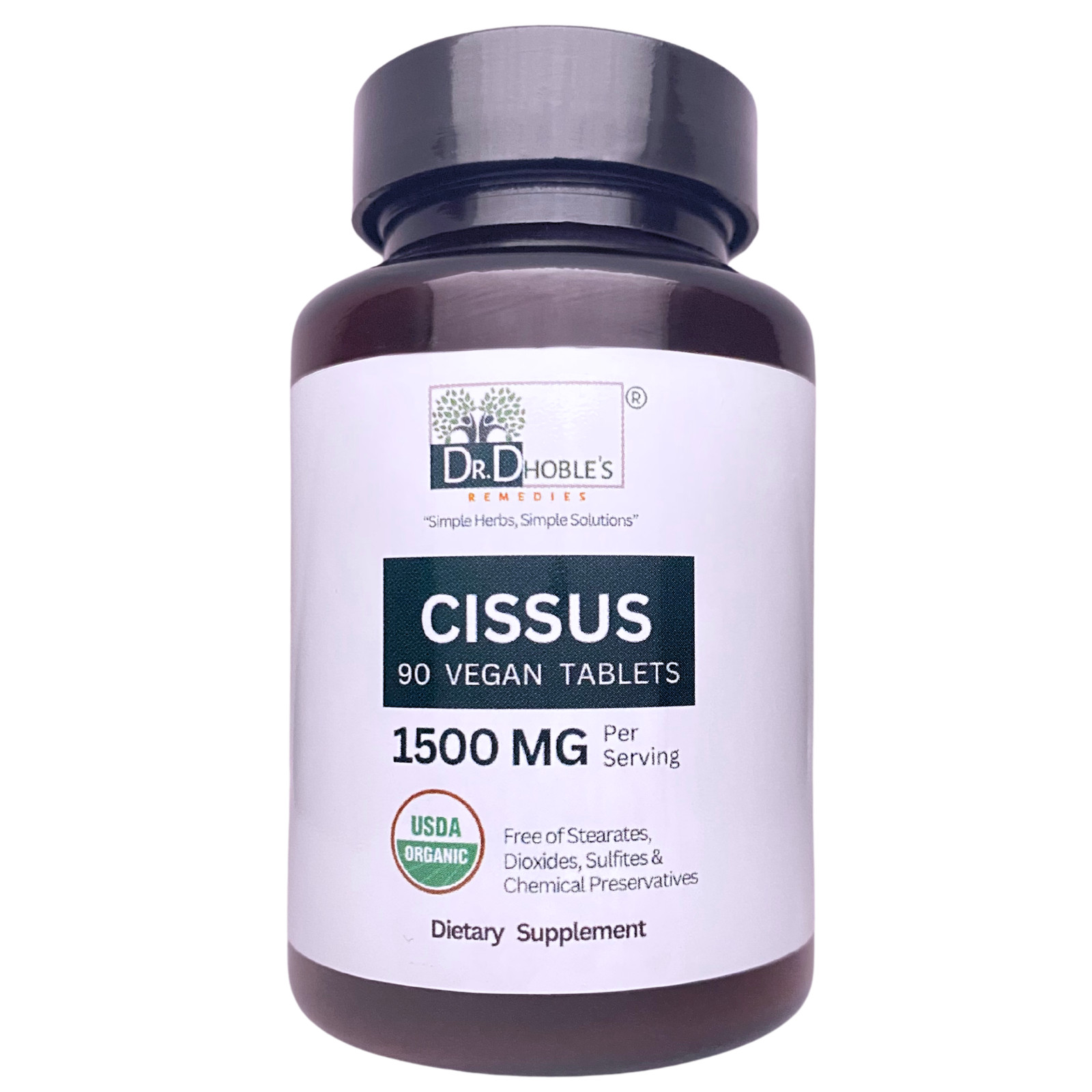 Cissus Quadrangularis • Organic Cissus Powder Supplement •No Extracts 90 Tablets