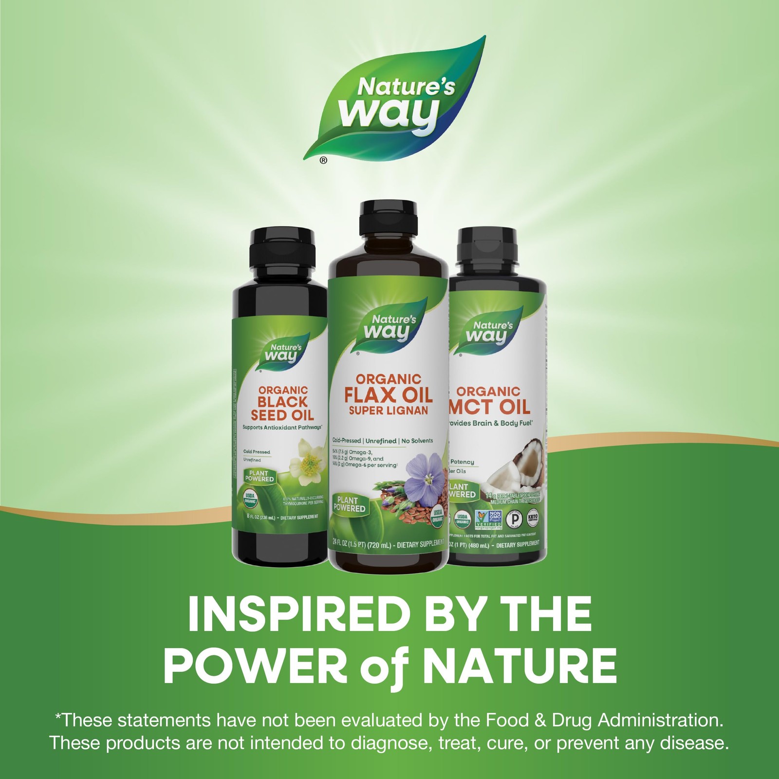 Nature’s Way Organic Flax Oil Super Lignan, 24 Fl Oz (Pack of 1)