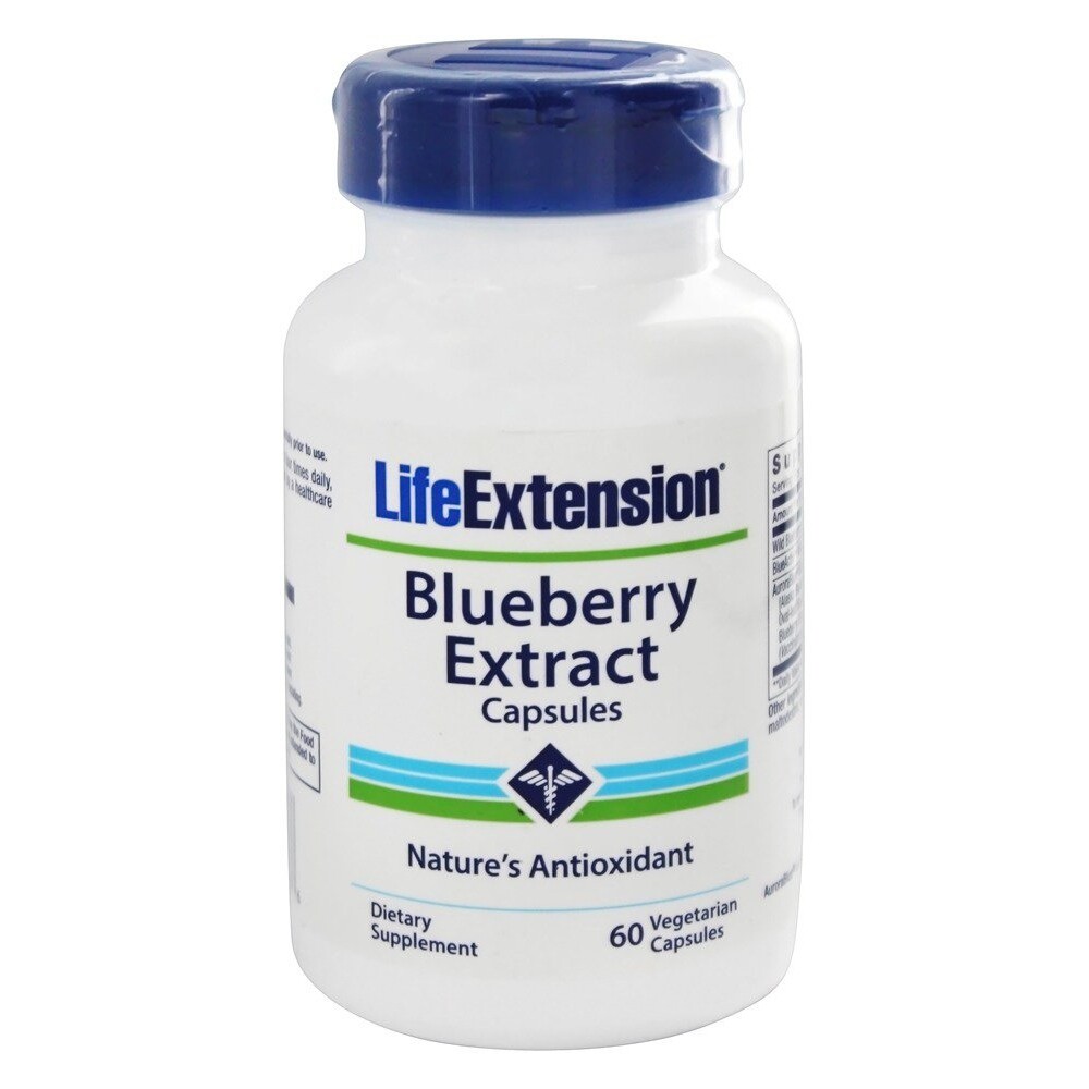 Life Extension Blueberry Extract Capsules, 60 Vegetarian Capsules