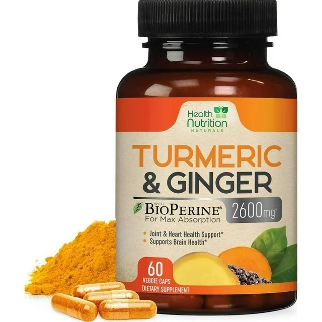 Turmeric Curcumin 2200mg with Ginger & Black Pepper for High Absorption