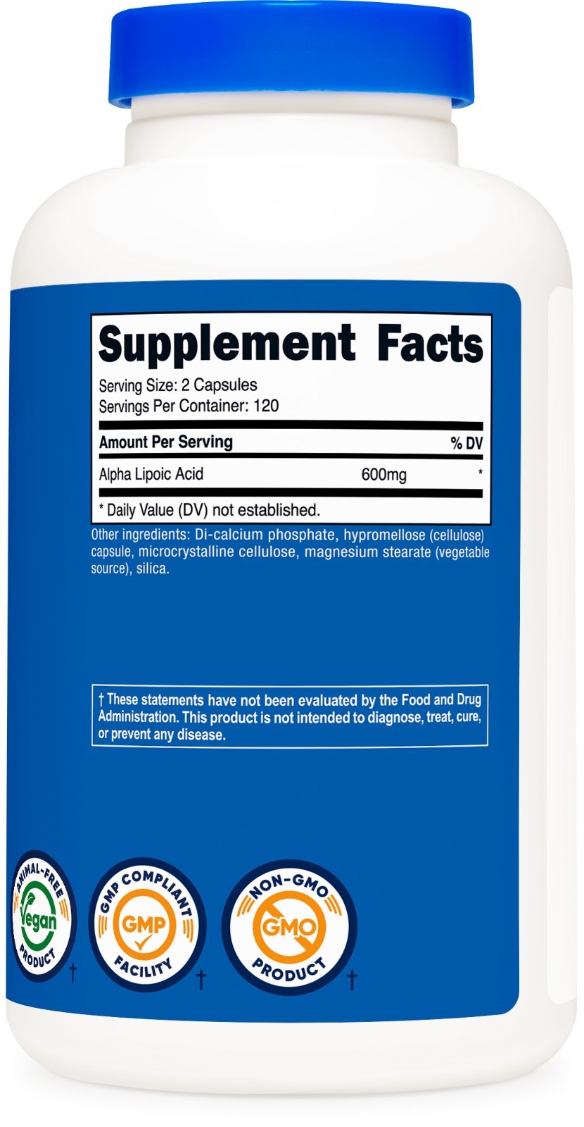 Nutricost Alpha Lipoic Acid – 600mg Per Serving – 240 Capsules