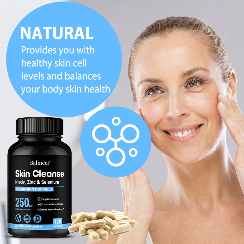 Skin Cleanse Improve Dull Skin Balance Skin Health Balance Hormones 30-120 Caps