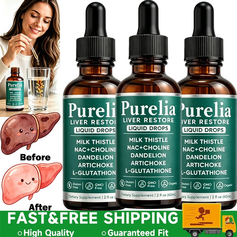 5PCS Purelia Liver Restore Drops – Complete Liver Detox Support Supplement 60ml