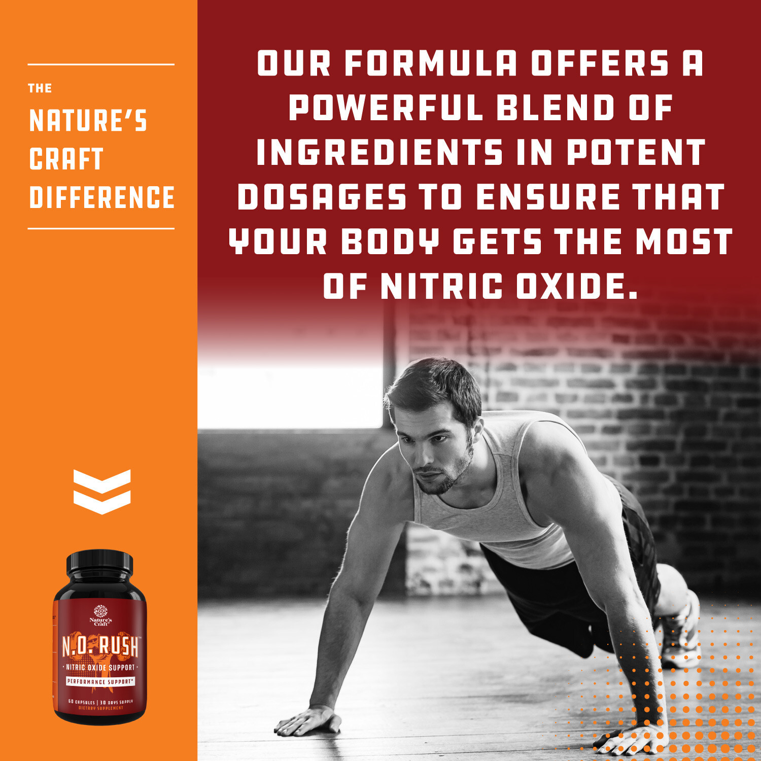 Energizing Nitric Oxide Supplement with L-Arginine L-Citrulline Amino for Men