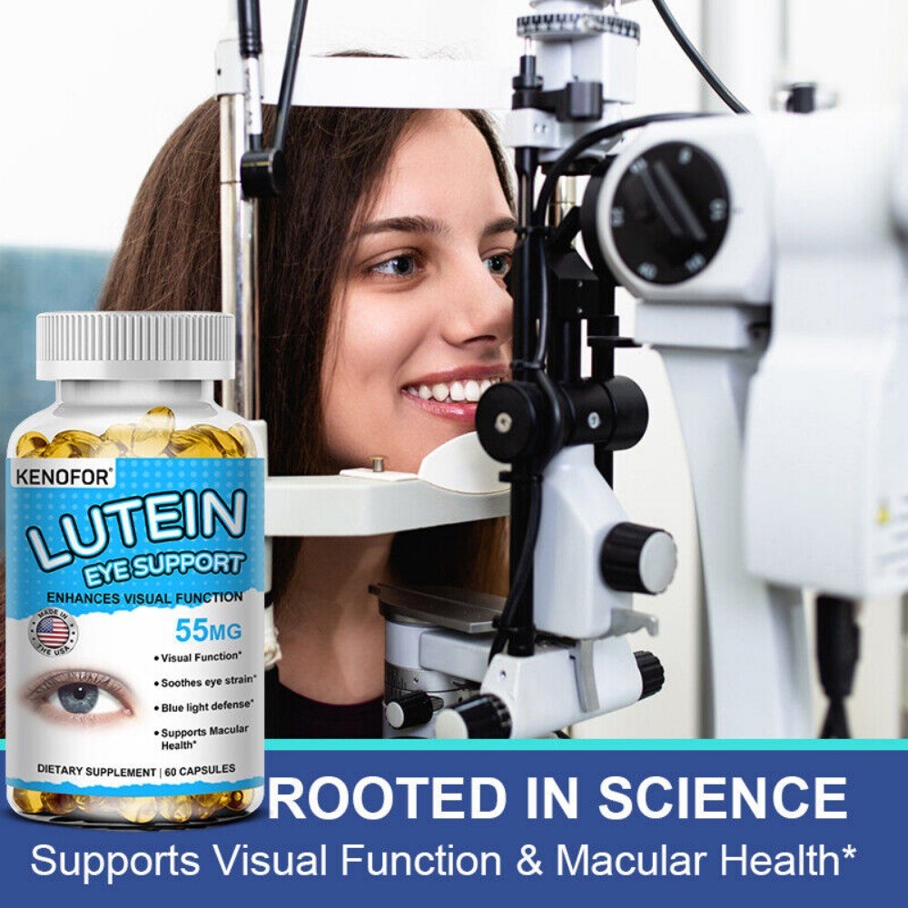 Lutein and Zeaxanthin Capsules 55mg – Premium Eye Protection Formula 60 Caps