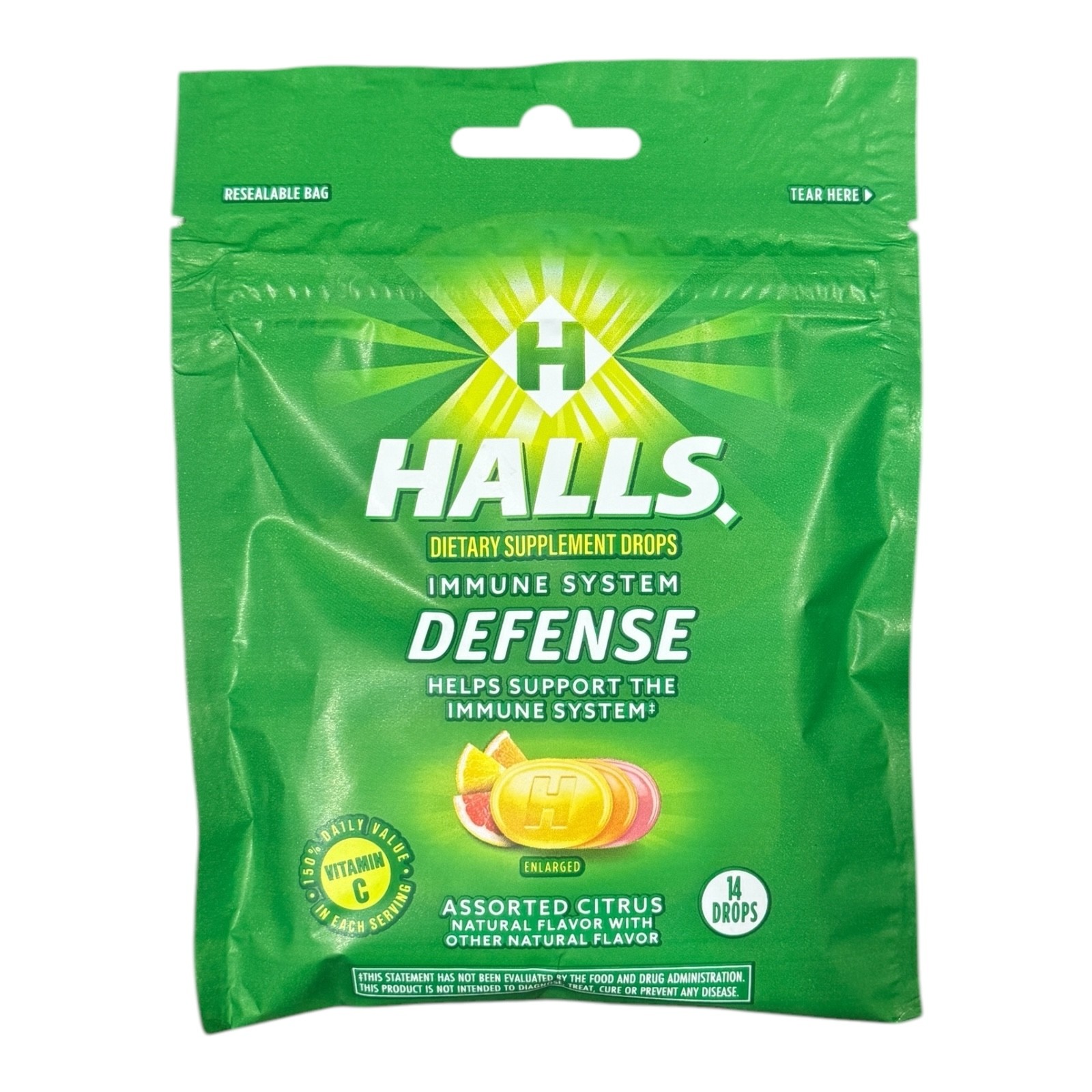 Halls Immune Defense 168 Total Assorted Citrus Vitamin C Drops – 08/2025