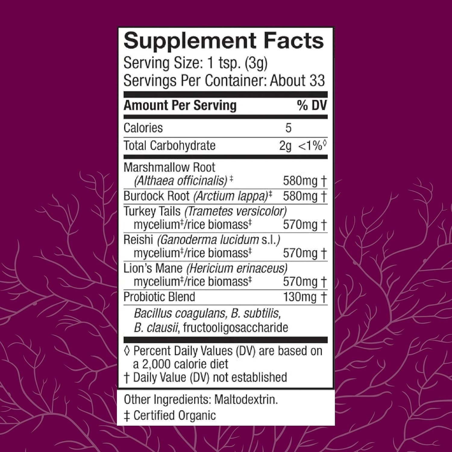 Host Defense Mushrooms MycoBotanicals Microbiome, Powder, 3.5 Ounces