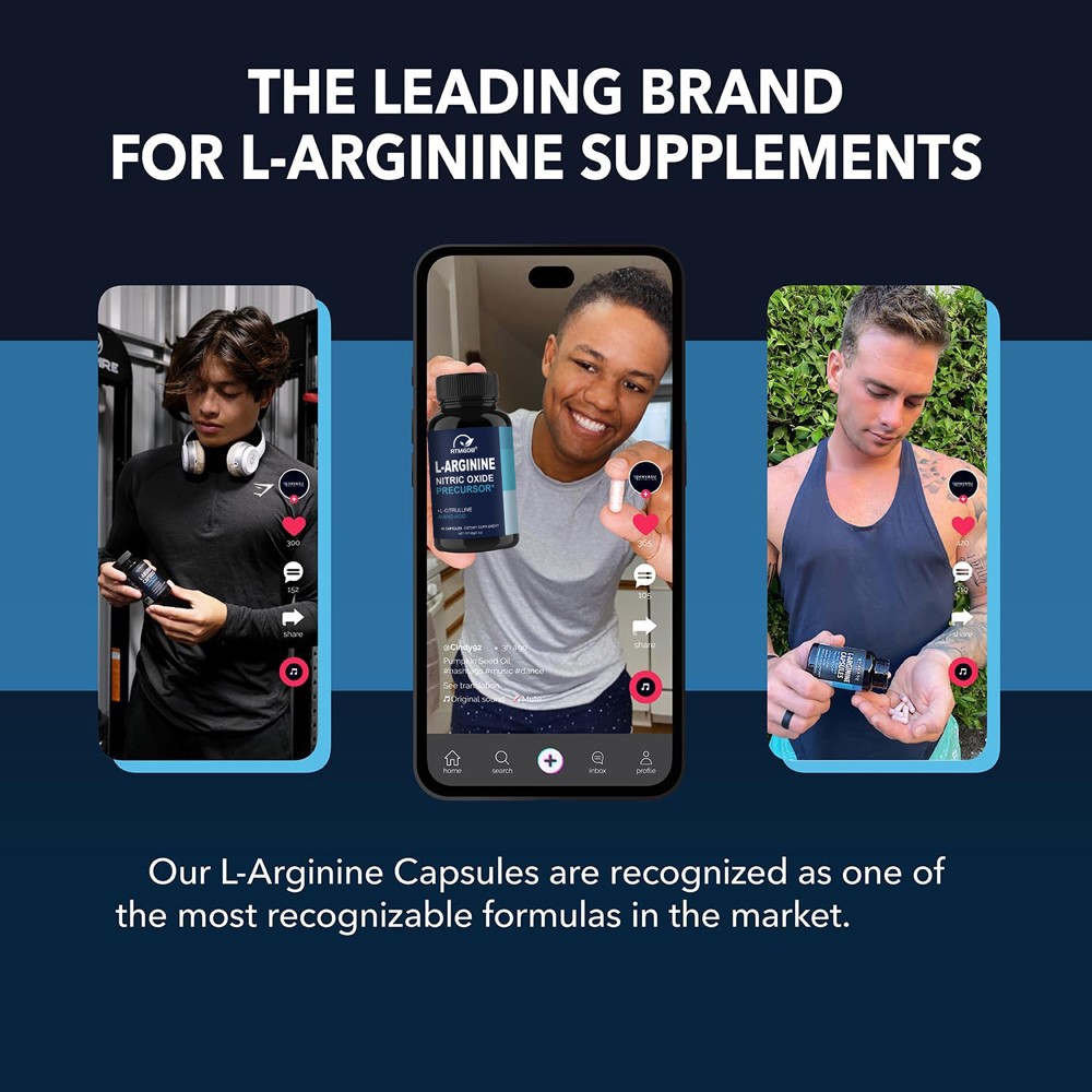 Buy 1 Get 1 Free RTMGOB L-Arginine Nitric Oxide Booster – 60 Capsules